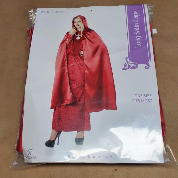 Seasons Cape Costume OS Red - Picture 5 of 5
